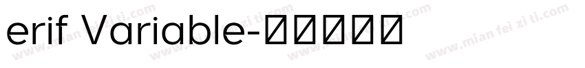 erif Variable字体转换